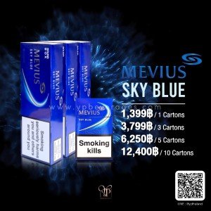 บุหรี่นอก Mevius Sky Blue พร้อมส่งทันที! ถูกที่สุด