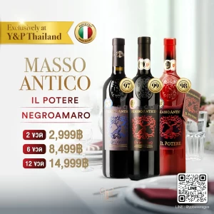 Masso Antico Negroamaro - Masso Antico IL potere - Masso Antico Primitivo ไวน์อิตาลิแสนอร่อย!