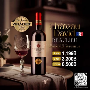 CHATEAU DAVID BEAULIEU BORDEAUX SUPERIEUR RED 2022 จัดส่งฟรีทั่วประเทศ