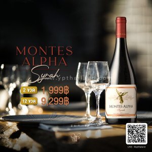 MONTES ALPHA SYRAH ไวน์แดงเข้มข้นจากชิลี